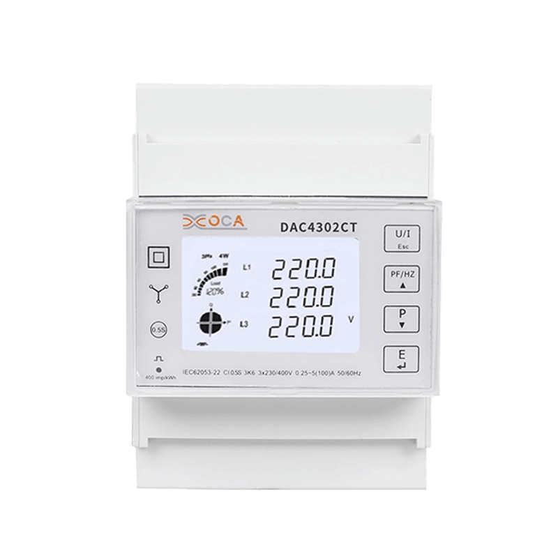 Dac4302CT DIN-Schiene AC Dreiphasen-Modbus Smart Energy Meter Multimeter