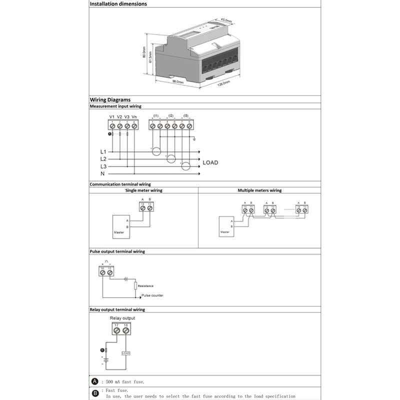 Dac7320c-CT DIN-Schienen-Wireless mit CT-Leistungsmesser