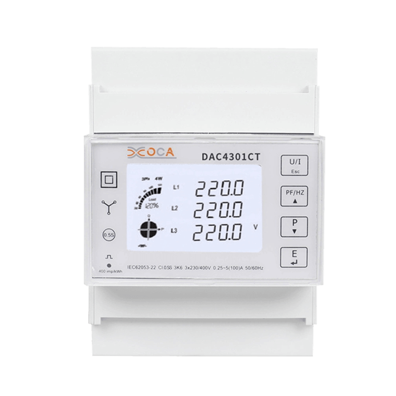 Dac4301CT Dreiphasiger digitaler RS485-Modbus-DIN-Schienen-Energiezähler