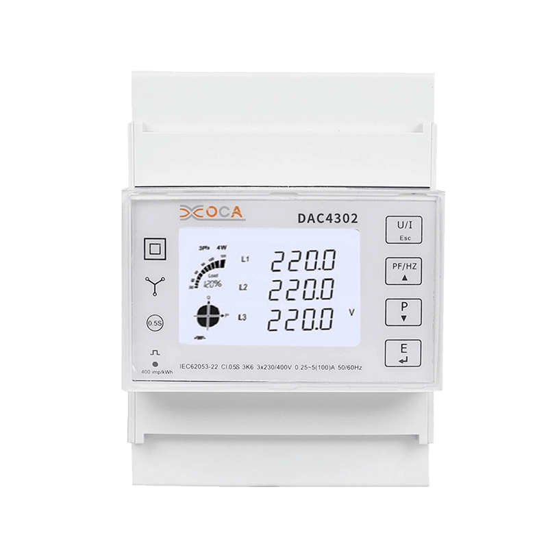 Dac4302 DIN-Schiene AC Dreiphasen-2t-Stromzähler