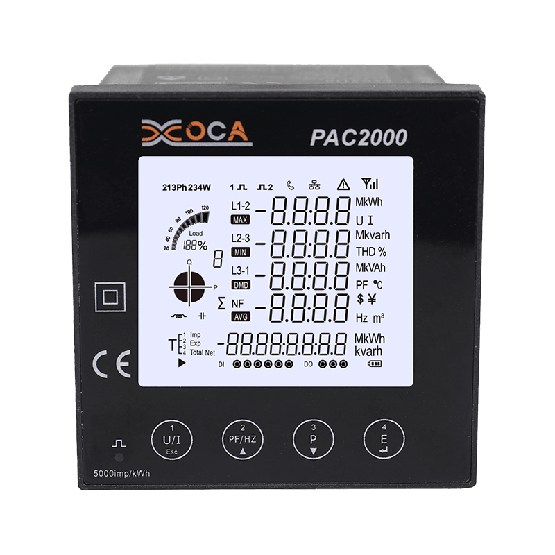 PAC2000 Multifunktions-Digital-Leistungsmesser mit intelligentem LCD-Panel