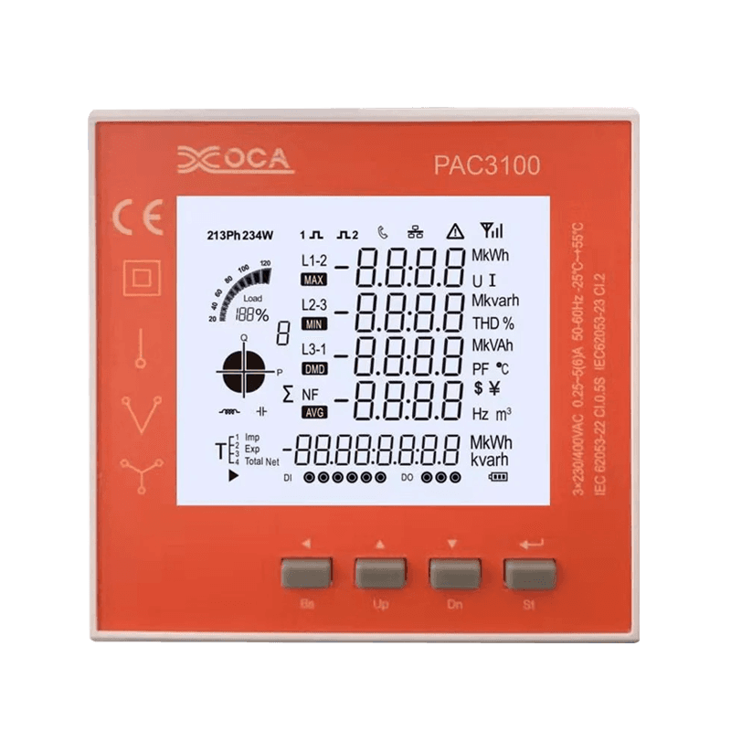 PAC3000 LCD-Intelligentes Panel-Leistungsmessgerät