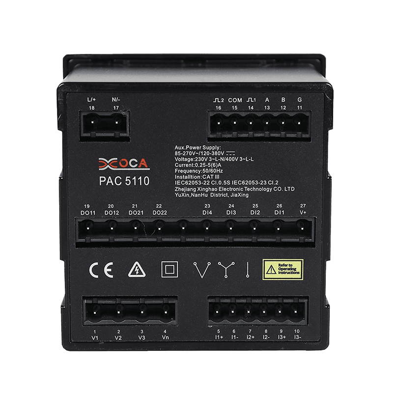 PAC5000 Großes LCD-Display, digitales kabelloses Energiemessgerät, intelligentes Messgerät